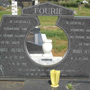 FOURIE Johannes Jacobus 1934-1995 &amp; Maria Aletta 1935-