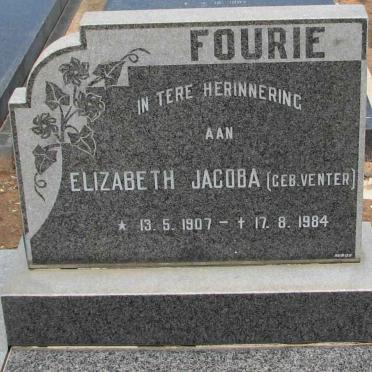 FOURIE Elizabeth Jacoba nee VENTER 1907-1984
