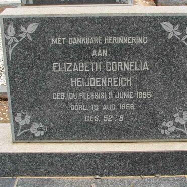 HEIJDENREICH Elizabeth Cornelia nee DU PLESSIS 1895-1959