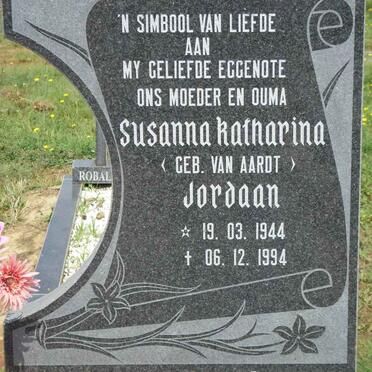 JORDAAN Susanna Katharina nee VAN AARDT 1944-1994