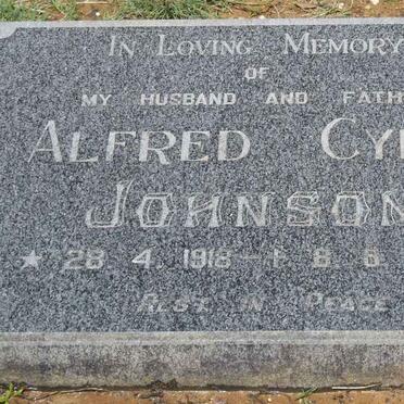 JOHNSON Alfred Cyril 1918-1988