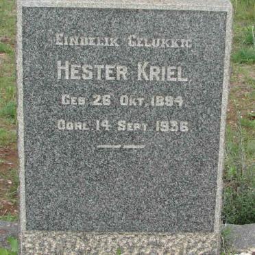 KRIEL Hester 1894-1936