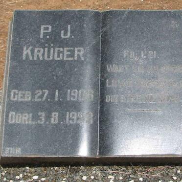 KRUGER P.J. 1905-1953