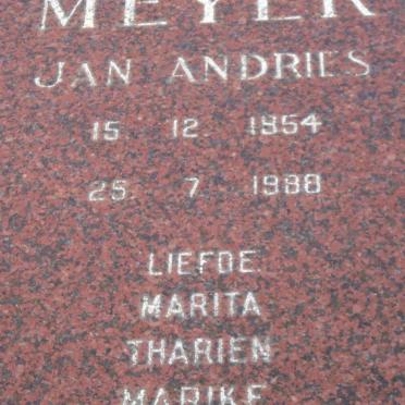 MEYER Jan Andries 1954-1988