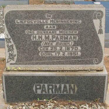 PARMAN H.H.M. nee BRINK 1870-1951