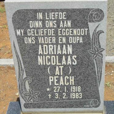 PEACH Adriaan Nicolaas 1918-1983