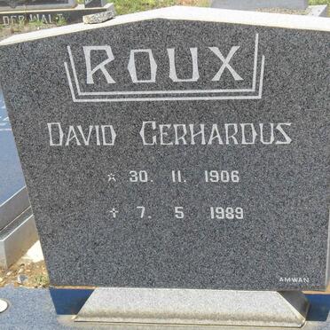 ROUX David Gerhardus 1906-1989