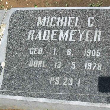 RADEMEYER Michiel C. 1905-1978