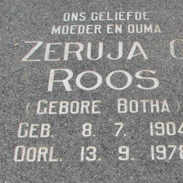 ROOS Zeruja C. nee BOTHA 1904-1978