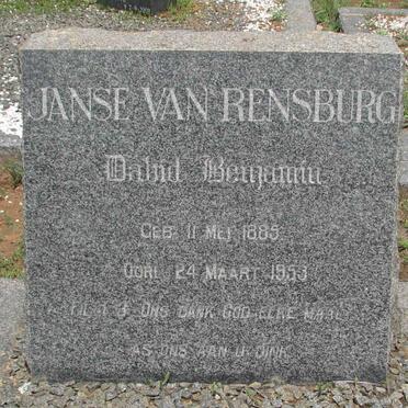 RENSBURG David Benjamin, Janse van 1885-1953