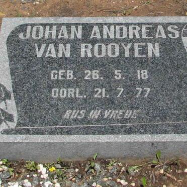 ROOYEN Johan Andreas, van 1918-1977