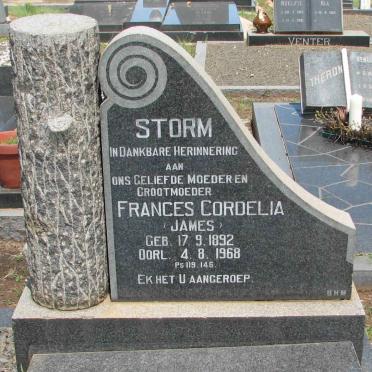 STORM Frances Cordelia nee JAMES 1892-1968