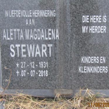 STEWART Aletta Magdalena 1931-2018