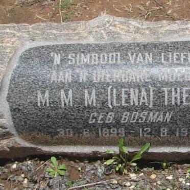 THERON M.M.M. nee BOSMAN 1899-1973