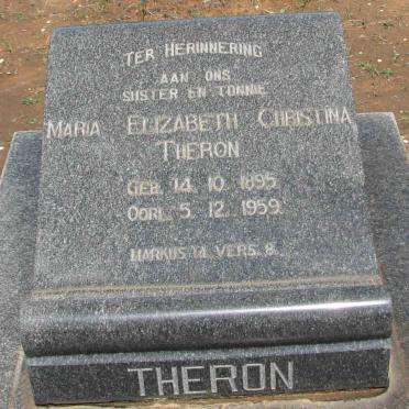 THERON Maria Elizabeth Christina 1895-1959
