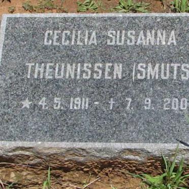 THEUNISSEN Cecilia Susanna nee SMUTS 1911-2001