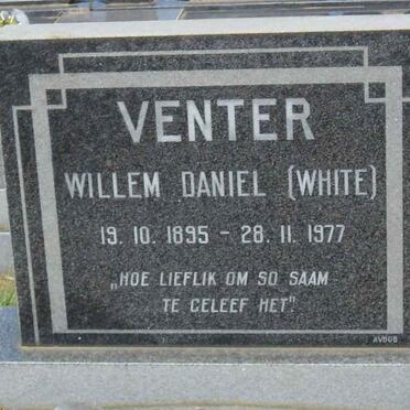 VENTER Willem Daniel 1895-1977