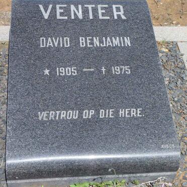 VENTER David Benjamin 1905-1975