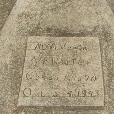 VENTER M.M. nee KOSTER 1870-1943