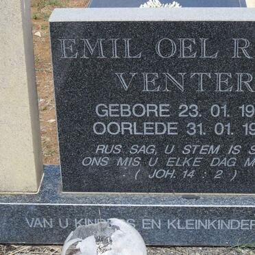 VENTER Emil Oel Rich 1934-1999