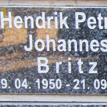 BRITZ Hendrik Petrus Johannes 1950-2013