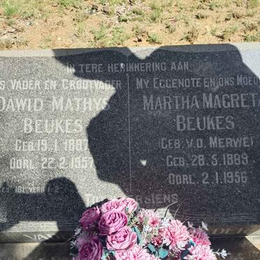 BEUKES Dawid Mathys 1887-1957 & Martha Magreta V. D. MERWE 1889-1956