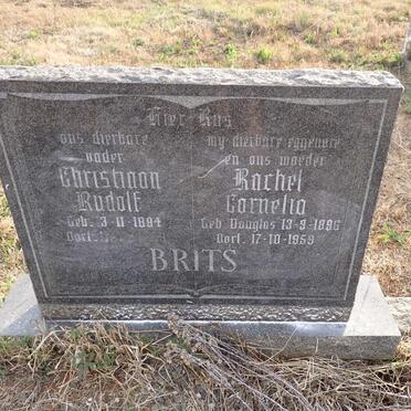 BRITS Christiaan Rudolf 1894-1973 & Rachel Cornelia DOUGLAS 1896-1959