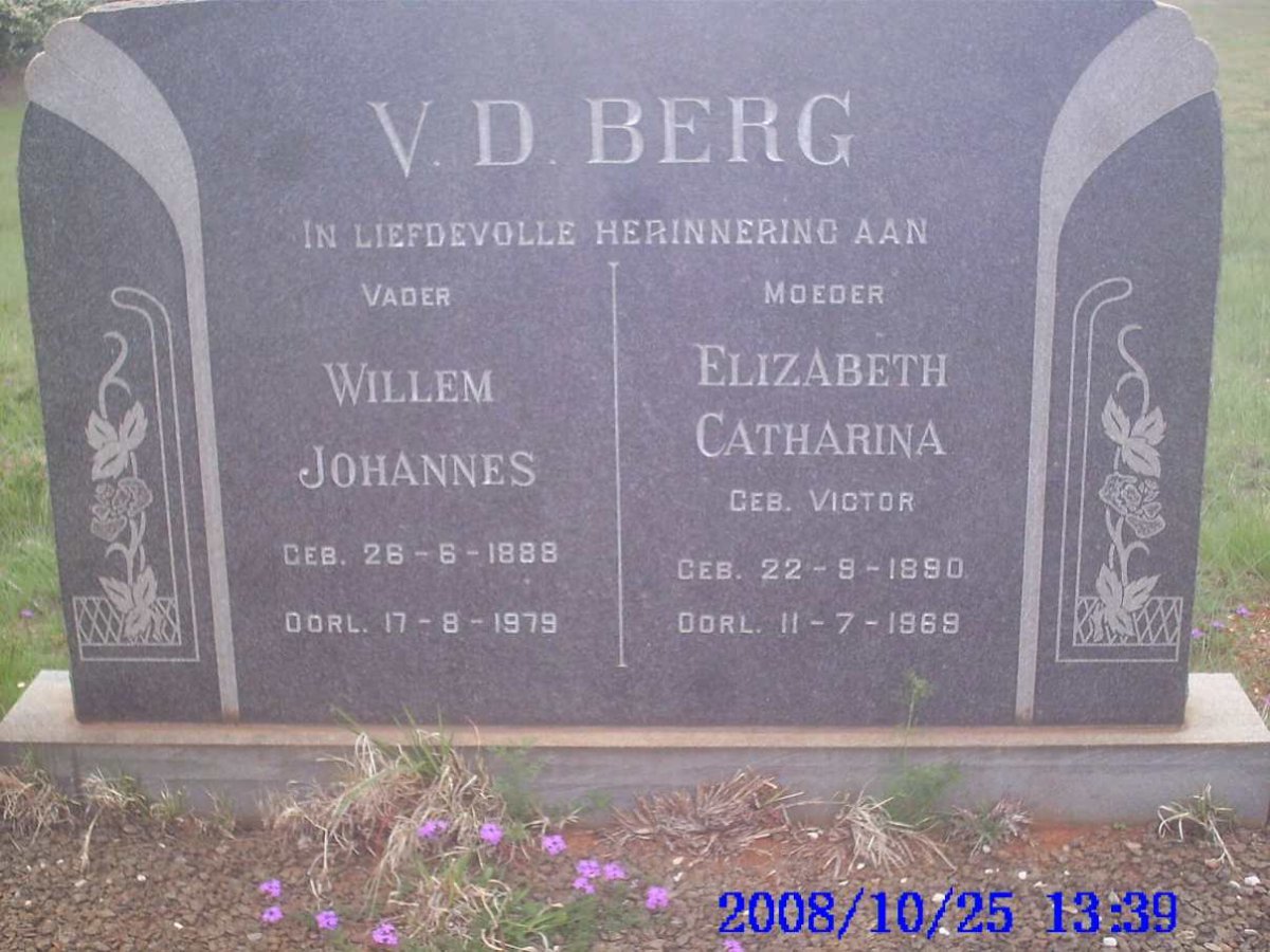 BERG Willem Johannes, v.d. 1888-1979 &amp; Elizabeth Catharina VICTOR 1890-1969