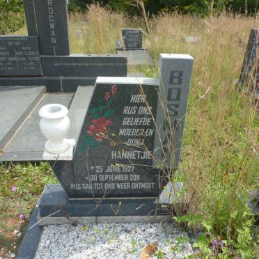 BOSMAN Hannetjie 1927-2011