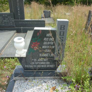 BOSMAN Hannetjie 1927-2011