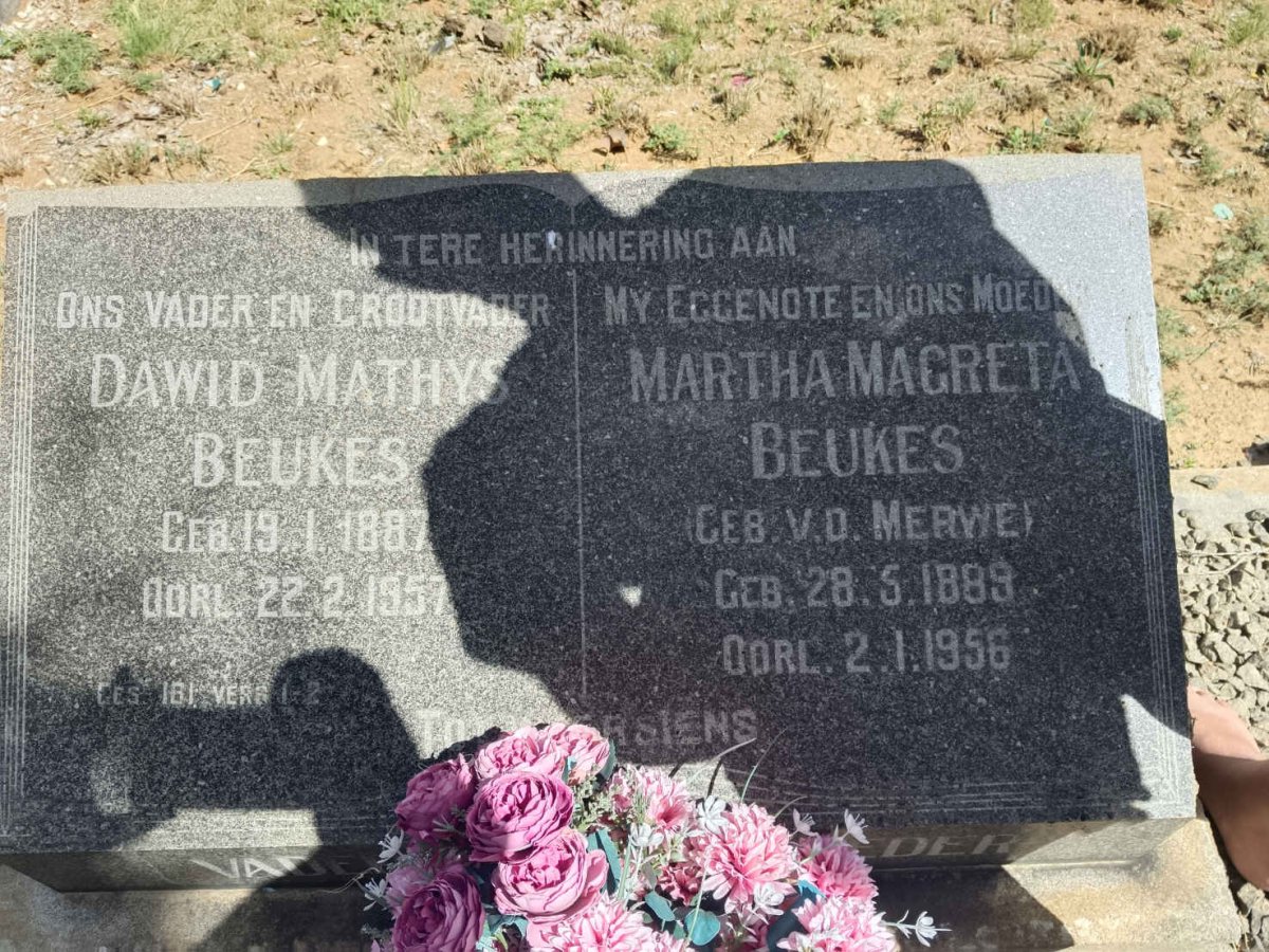 BEUKES Dawid Mathys 1887-1957 & Martha Magreta V. D. MERWE 1889-1956