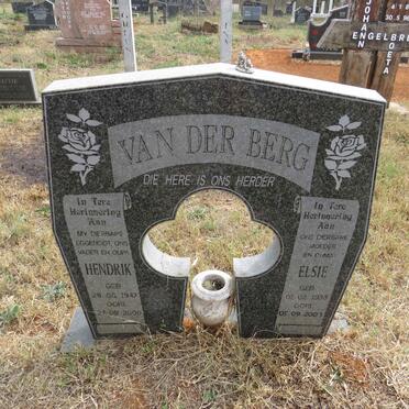 BERG Hendrik, van der 1947-2000 & Elsie 1933-2007