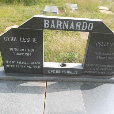 BARNARDO Cyril Leslie 1898-1985 &amp; Z.G.F. 1896-1988