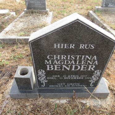 BENDER Christina Magdalena 1919-1994