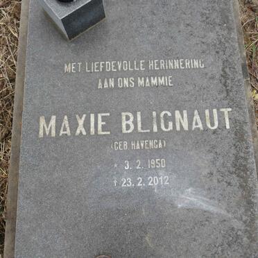 BLIGNAUT Maxie nee HAVENGA 1950-2012