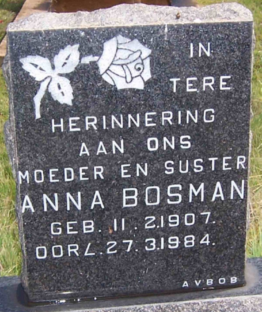 BOSMAN Anna 1907-1984