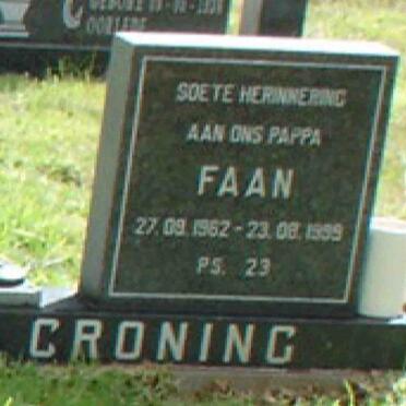 CRONING Faan 1952-1999