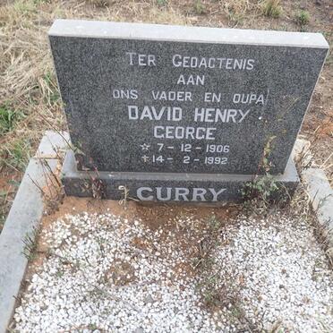CURRY David Henry George 1906-1992