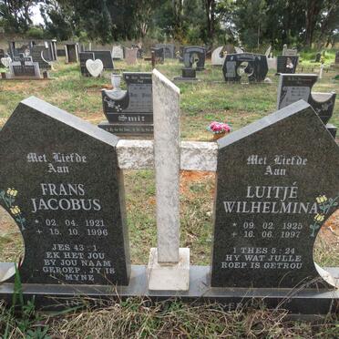 CROUS Frans Jacobus 1921-1996 & Luitje Wilhelmina 1925-1997 