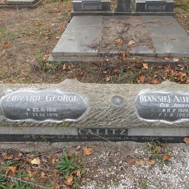 CALITZ Edward George 1918-1970 & Aurania JOOSTE 1920-1963 