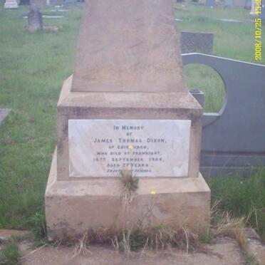 DIXON James Thomas -1906