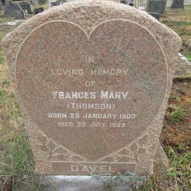 DAVEL Frances Mary nee THOMSON 1903-1939