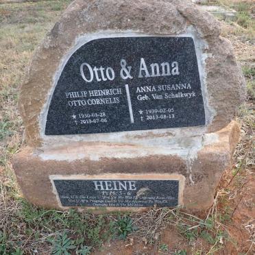 HEINE Philip Heinrich Otto Cornelis 1930-2013 & Anna Susanna VAN SCHALKWYK 1939-2013