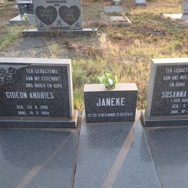 JANEKE Gideon Andries 1906-1984 & Susanna Catherina RAUTENBACH 1917-2003
