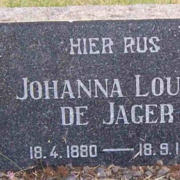JAGER Johanna Louisa, de 1880-1949