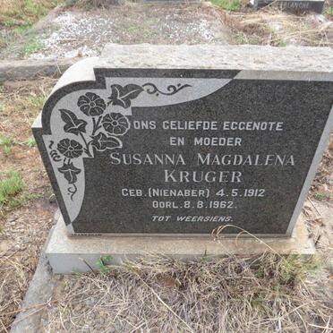 KRUGER Susanna Magdalena nee NIENABER 1912-1962