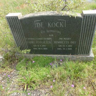 KOCK Evert Potgieter, de 1893-1968 &amp; Henrietta Dry 1903-1983