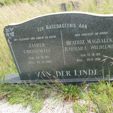 LINDE Jasper Christoffel, van der 1911-1983 &amp; Beatrix Magdalena Barbara Wilhelmina 1911-1996