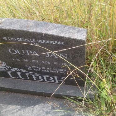 LUBBE Jan 1918-2002