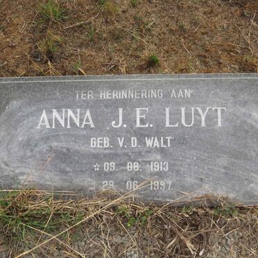 LUYT Anna J.E. nee v.d. WALT 1913-1997